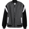 Givenchy Colour Block Stripe Detail Bomber Jacket In Grey