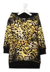 Givenchy Kids Dress In Sweatshirt With Hood And Animalier Print