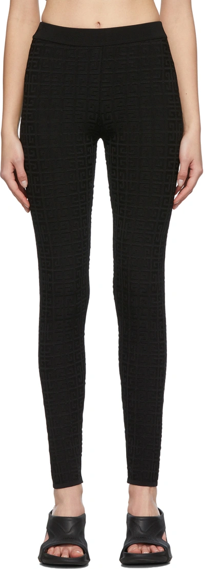 Givenchy 4d Jacquard Monogram Leggings In Black