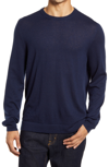 Nordstrom Shop Crewneck Lightweight Cashmere Sweater In Navy Blazer