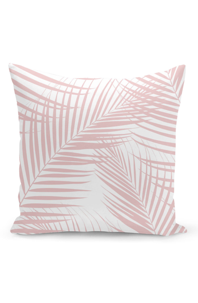 Curioos Blush Pink Palm Leaves Dream Throw Pillow