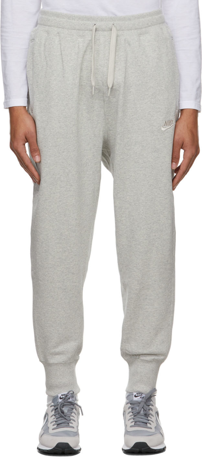 Nike Grey Classic Lounge Pants In Grey Heather/light B