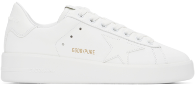 Golden Goose Purestar Leather Sneakers In White