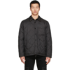 Burberry Quilted Reversible Tech Shirt Jacket In Black