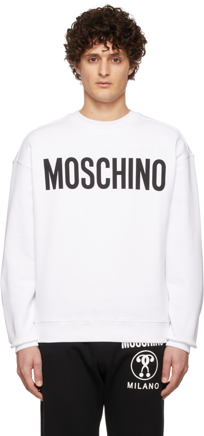 Moschino Mosch Logo Crw Swt Wht In White