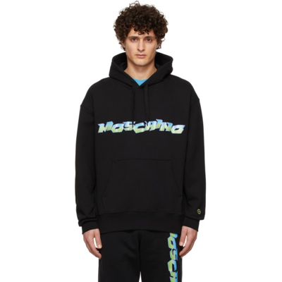 Moschino Fantasy Graffiti Logo Hoodie In Black