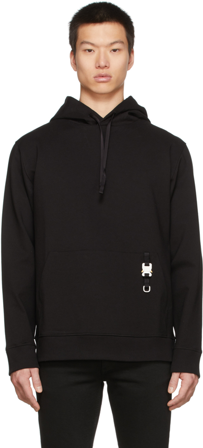 Alyx Metal Clip Drawstring Hoodie In Black