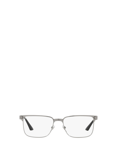 Versace Transparent Rectangular Mens Eyeglasses 0ve1276 1262 55 In Gunmetal
