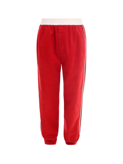 Gucci Cotton Trouser In Red