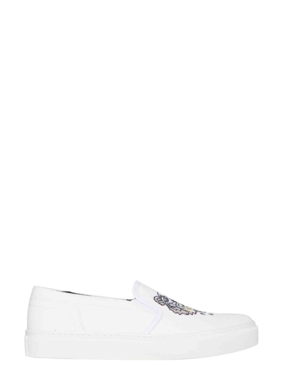 Kenzo K-skate Slip-on Sneakers In White (white)