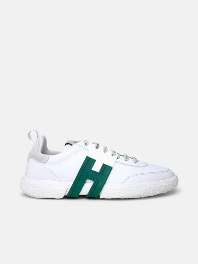 Hogan Leather 3r Low-top Sneakers With Rubber Sole In White