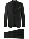 Neil Barrett Slim Stretch Tech Suit In Nero