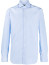 Barba Napoli Textured Shirt In Blue