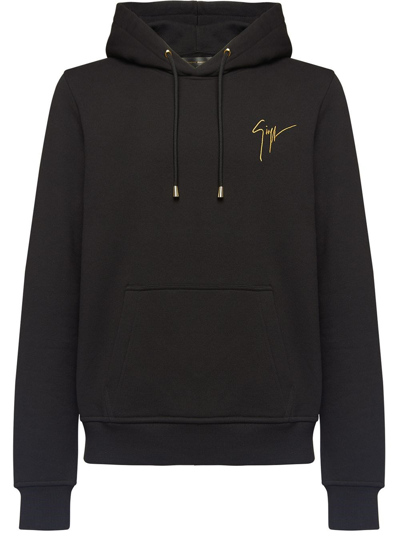 Giuseppe Zanotti Signature Embro Cotton Jersey Sweatshirt In Black