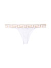 Versace Lilac Stretch Cotton Thong Nd  Donna I In Bianco