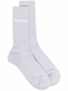 Jacquemus Cotton-blend Socks In Grigio