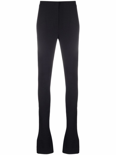Jacquemus Obiou Black Flared Trousers In Viscose Blend In Nero