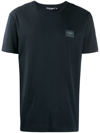 Dolce & Gabbana Logo-patch Cotton-jersey T-shirt In Blu