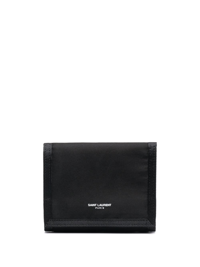 Saint Laurent Logo Wallet In Nero