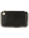 Stella Mccartney Falabella Zipped Cardholder In Nero