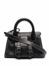 Chloé Black Leather Mini Edith Handbag  Black Chloe Donna Tu In Nero