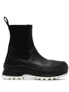 Stella Mccartney 30mm Trace Faux Leather Combat Boots In Nero