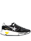 Golden Goose Running Sole Used Effect Sole Sneakers In Nero