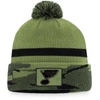 Fanatics Branded Camo Ottawa Senators Military Appreciation Cuffed Knit Hat With Pom In Camo