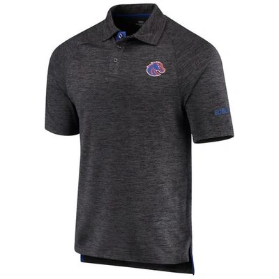 Colosseum Heathered Black Boise State Broncos Down Swing Polo