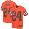 NIKE YOUTH NIKE NICK CHUBB ORANGE CLEVELAND BROWNS INVERTED TEAM GAME JERSEY