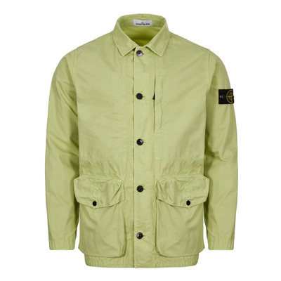 Stone Island Tela Smerigliata Jacket In Green | ModeSens