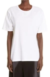 Khaite Womens White Mae Brand-patch Cotton-jersey T-shirt In White