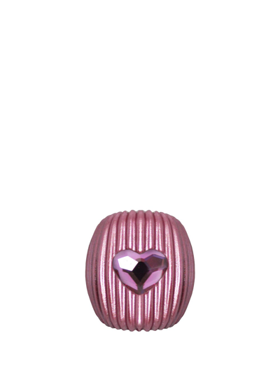 Acchitto X Gente Roma Pink Cor Ring With Crystal