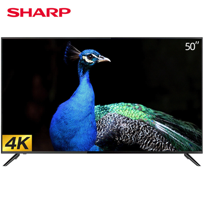 Sharp 夏普()50z6a 50英寸4k超高清 内置wifi 手机投屏 立体环绕声 智能网络液晶电视机 In Multi