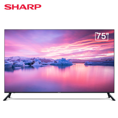 Sharp 夏普() 4t-z75b3ca 75英寸4k全面屏 Hdr技术 2+32g 语音遥控二级能效网络液晶平板电视 In Multi