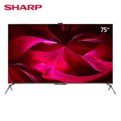 Sharp 夏普()4t-c75c7da 75英寸4k超高清全面屏 无隔广色域120% 升降ai摄像头 智能平板液晶电视机 In Multi
