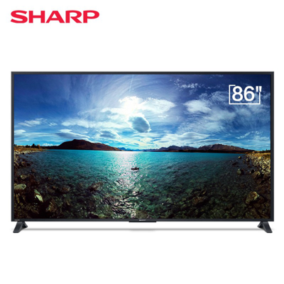 Sharp 夏普()86英寸4k超高清hdr技术语音遥控二级能效 2gb+32g内存网络液晶平板电视4t-c86e7ca In Multi