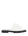 Staud Women's Astro Quilted Vegan Leather Slides In Blk/wht