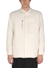 Helmut Lang Multi-pocket Quilted Shirt Jacket In Bianco