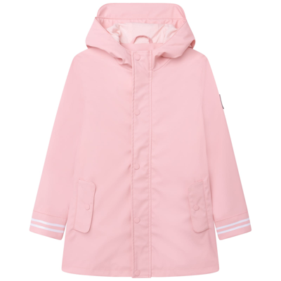 Aigle Kids' Hooded Raincoat In Pink