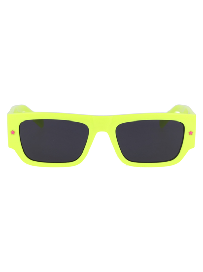 Chiara Ferragni 53mm Rectangle Sunglasses In Green