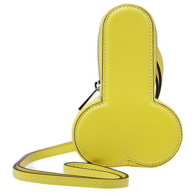 Jw Anderson P-shape Coin Purse In Yellow