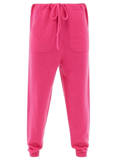 The Elder Statesman Tapered Cashmere Track Pants In Pink