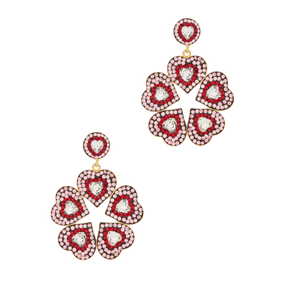 Soru Jewellery Eternal Crystal-embellished Drop Earrings In Pink
