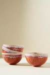 Anthropologie Old Havana Cereal Bowls, Set Of 4 By  In Red Size S/4 Bowl