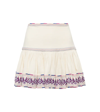 Isabel Marant Étoile Tyruss Ruffled Embroidered Cotton-jacquard Mini Skirt In Ecru