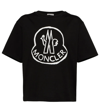 Moncler Logo-embroidered T-shirt In Black