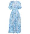 Poupette St Barth Poupette St. Barth Midi Dress `reine` In Blue Esterel