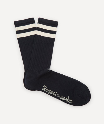 Nudie Jeans Amundsson Rtw Socks In Navy