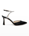 Badgley Mischka Kamilah Womens Ankle Strap Dressy Pumps In Black